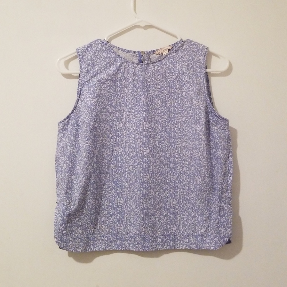 Blue print Blouse/ Tank Cotton Top